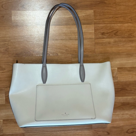 Kate Spade New York Adel Large Tote off-white refined grain leather FLAW - Picture 6 of 16